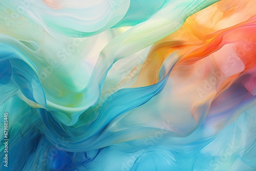 Aqua Light Multicolor Blur: Abstract Aquatic Abstraction