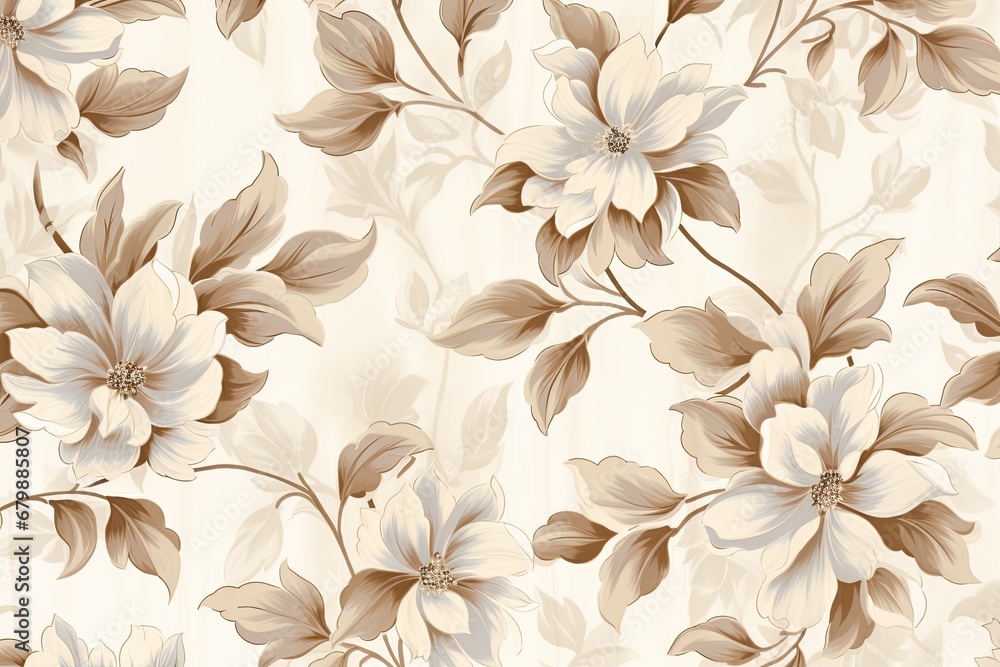 Beige Color Seamless Textile Patterns: Soft and Chic Designs