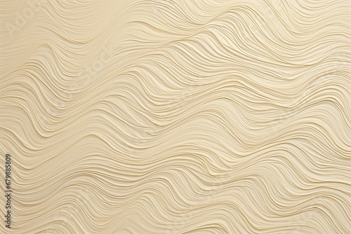 Beige Color: Fragmented Paper Artwork with Wavy Pattern