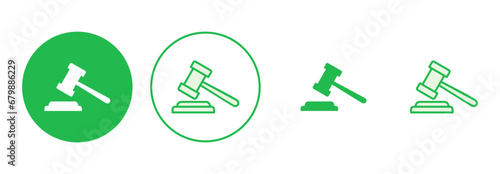 Gavel icon set. judge gavel icon vector. law icon vector. auction hammer