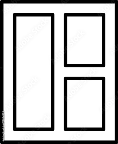 Window Vector Symbol. Suitable for books, stores, shops. Editable stroke in minimalistic outline style. Symbol for design