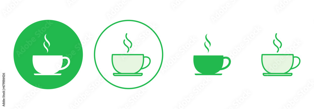 Coffee cup icon set. cup a coffee icon vector. Coffee cup icon set. cup a coffee icon vector.