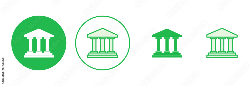 Bank icon set. bank vector icon, museum, university Bank icon set. bank vector icon, museum, university