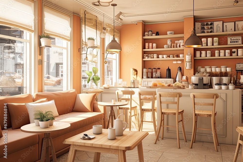 Cappuccino Color: Embracing Warmth and Coziness in a Coffee Shop Scene