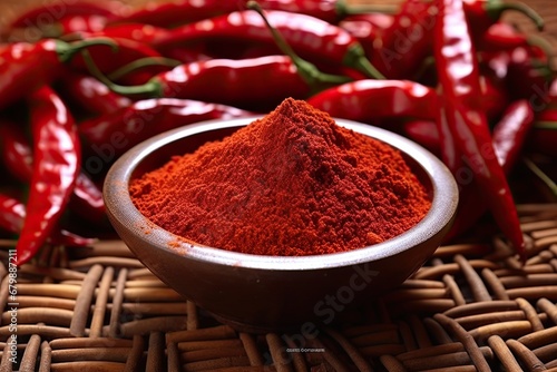 Cayenne Red Spicy Pepper: Fiery Hot Design in Bold Color