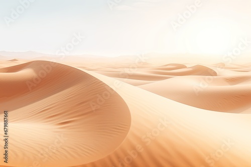 Beige Bliss  Serene Sand Dunes in a Natural Desert Landscape Photograph