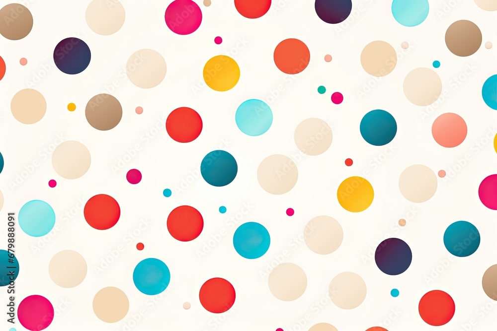 Colorful Dotted Circles: Seamless Modern Background