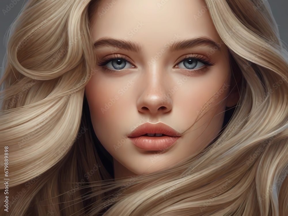 portrait of a blond beautiful woman portrait of a blond beautiful woman