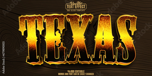 Cowboy editable text effect, customizable western and hat 3D font style