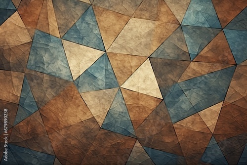 Copper Tones: Vintage Abstract Mosaic Illustration with a Splendid Touch