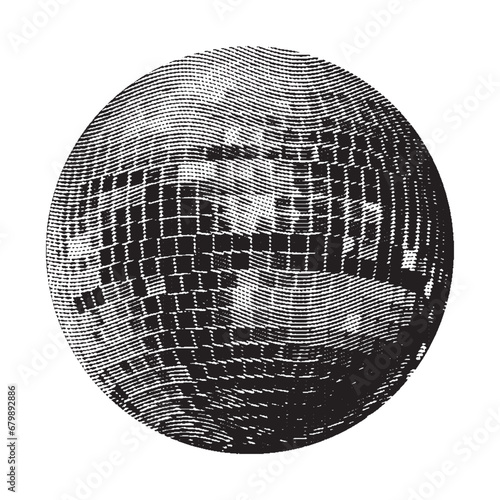 disco ball isolated on white