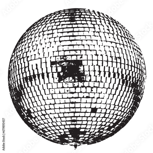 disco ball isolated on white photo