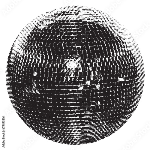 disco ball isolated on white