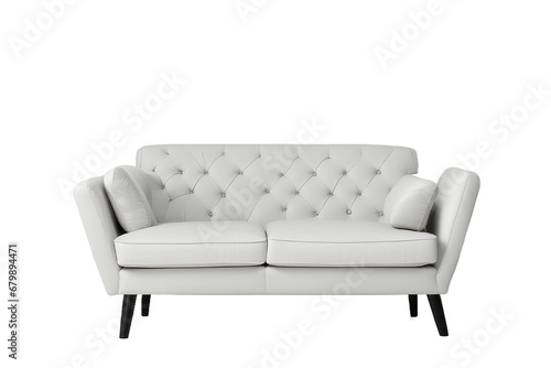 a high quality stock photograph of a single white sofa chair isolated on white background © ramses