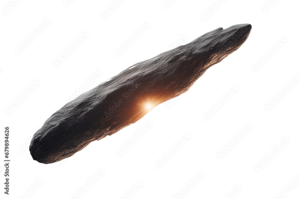 a high quality stock photograph of A single meteor isolated on white background a high quality stock photograph of A single meteor isolated on white background