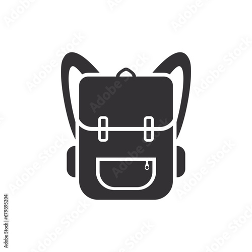 school bag logo vector icon illustration