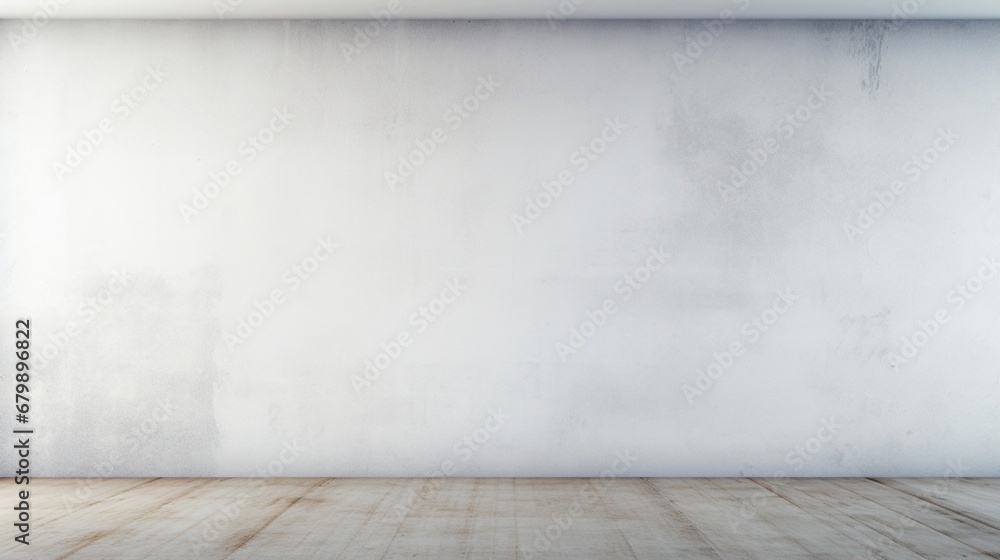 An empty office wall bathed in soft, natural light, providing a blank canvas for a logo mockup. The wall is pristine and free of any distractions