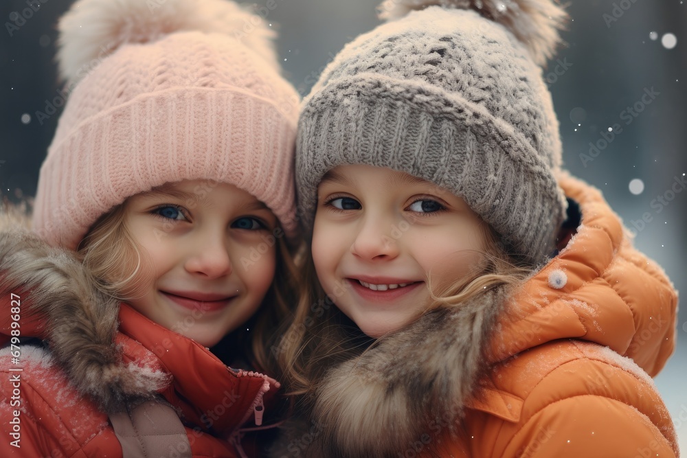 Snowy Smiles: Kids Creating Frosty Friends on a Playful Winter Day Snowy Smiles: Kids Creating Frosty Friends on a Playful Winter Day