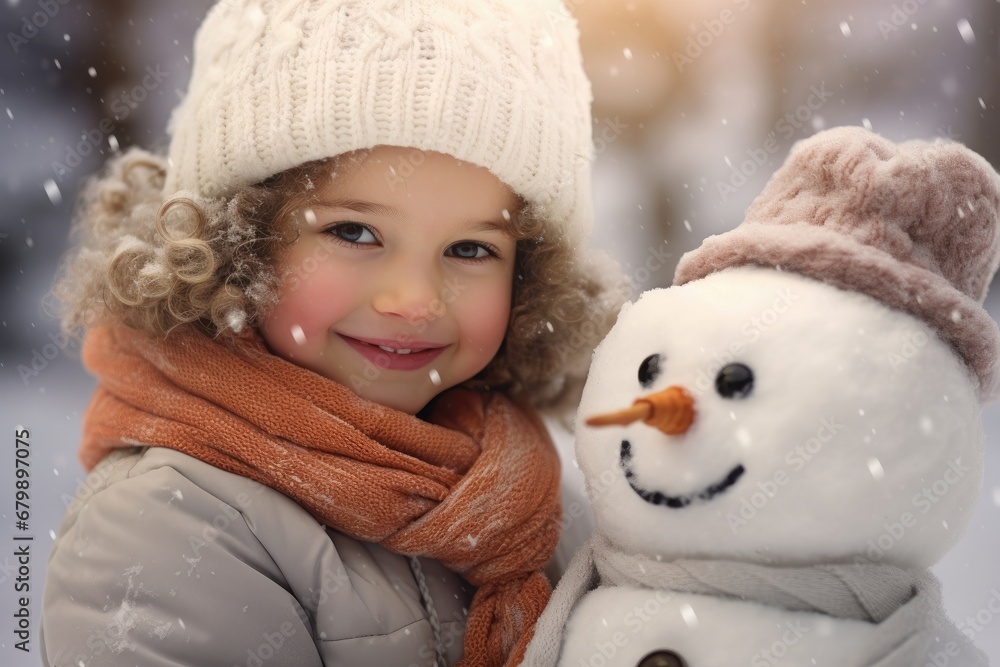Snowy Smiles: Kids Creating Frosty Friends on a Playful Winter Day Snowy Smiles: Kids Creating Frosty Friends on a Playful Winter Day