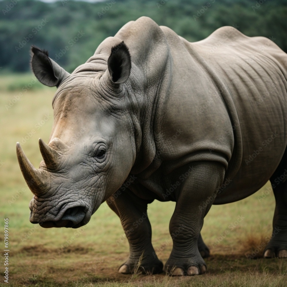 Fototapeta premium rhino in the sun