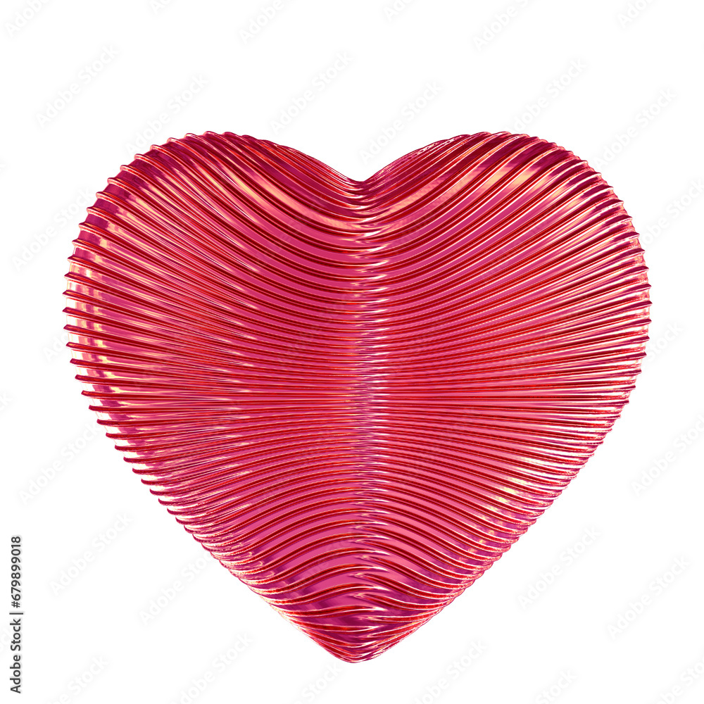 Ribbed pink 3d heart Ribbed pink 3d heart