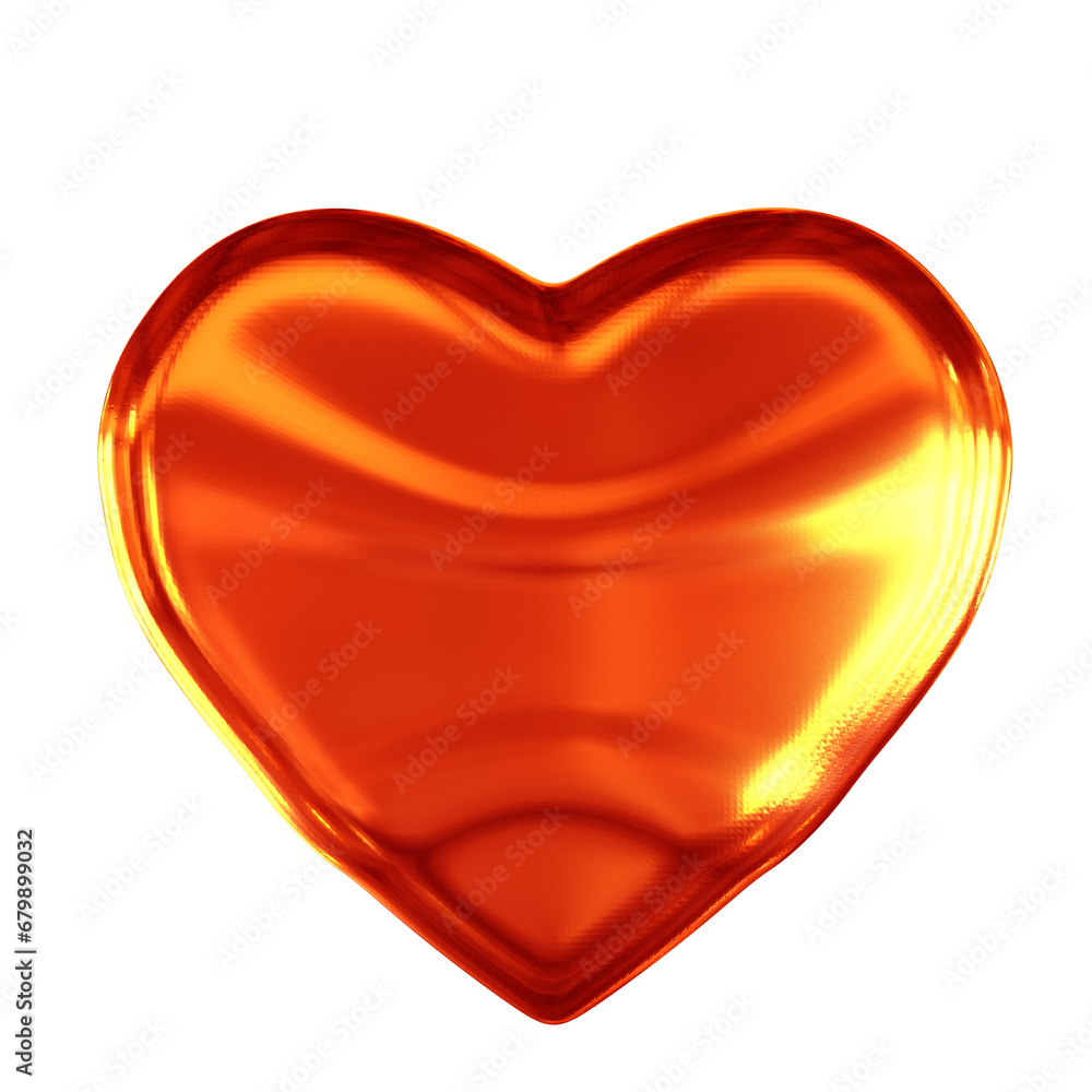 Ribbed pink 3d heart