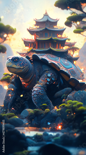 Concept illustrations of Xuanwu, the four great mythical beasts of ancient China, and exotic beasts from the Classic of Mountains and Seas