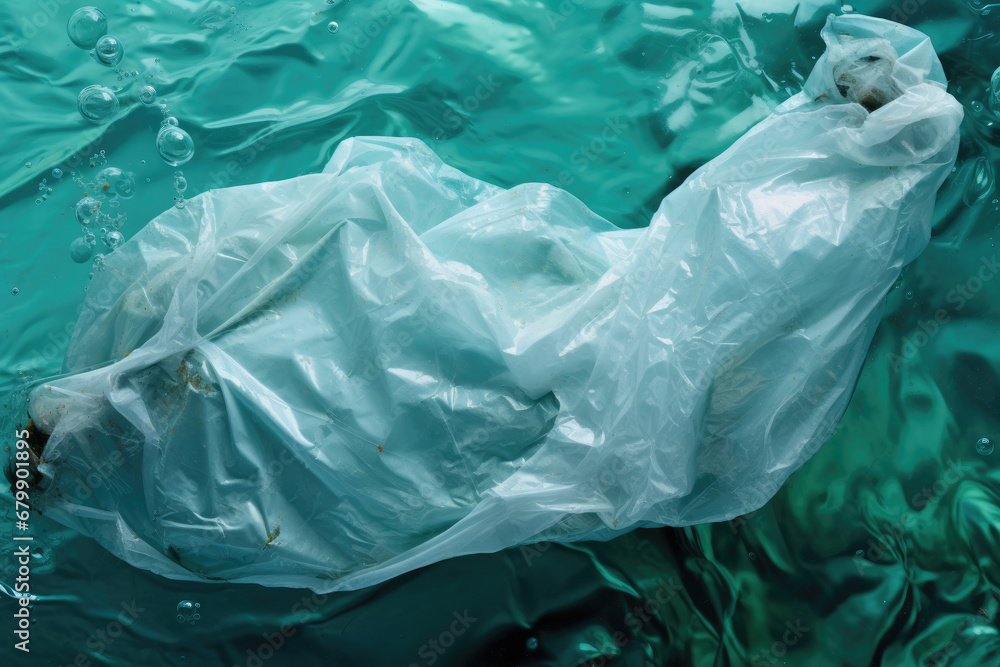 Fototapeta premium Closeup of a plastic bag. Pollution Concept