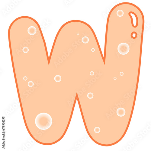 Cute Alphabet Letter W