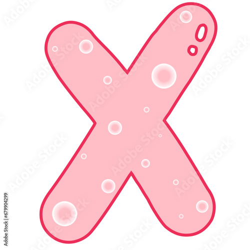 Cute Alphabet Letter X