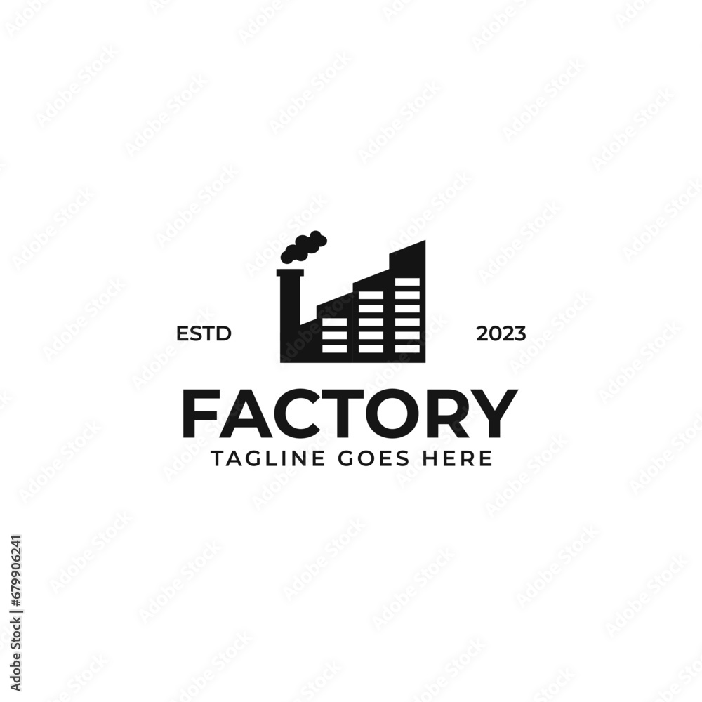 Factory Logo Design Concept Vector Illustration Symbol Icon