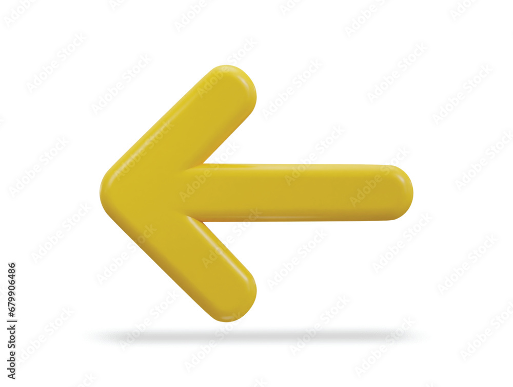 3d left arrow icon vector illustration 3d left arrow icon vector illustration