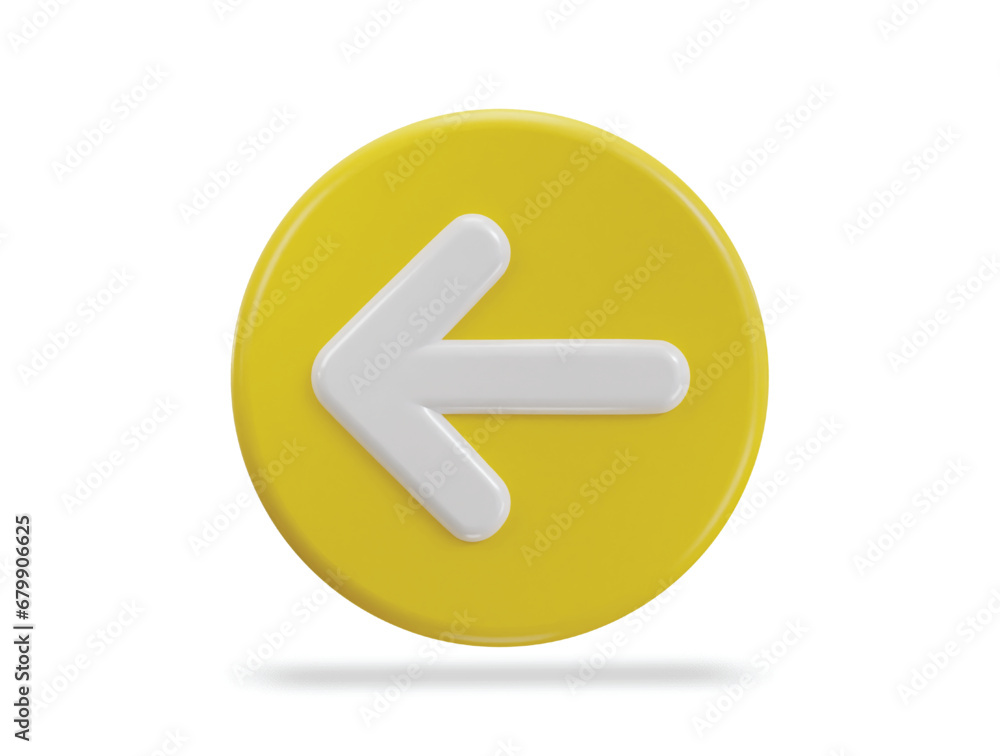 left arrow icon with circle button 3d vector illustration left arrow icon with circle button 3d vector illustration