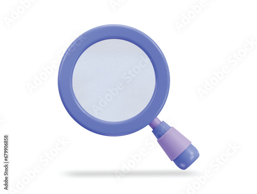 magnifying glass 3d vector icon