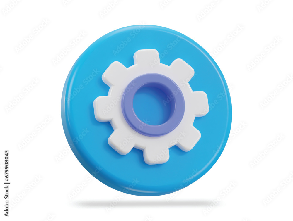 cogwheel gear settings button 3d vector icon cogwheel gear settings button 3d vector icon