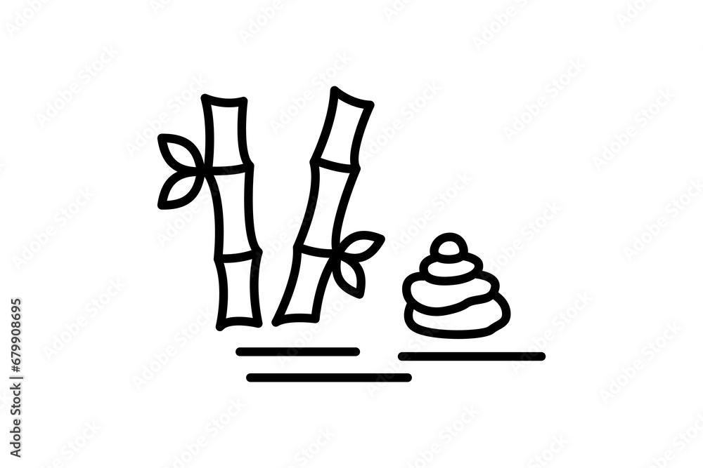 zen garden icon. icon related to meditation, represents a tranquil space. line icon style. simple vector design editable zen garden icon. icon related to meditation, represents a tranquil space. line icon style. simple vector design editable