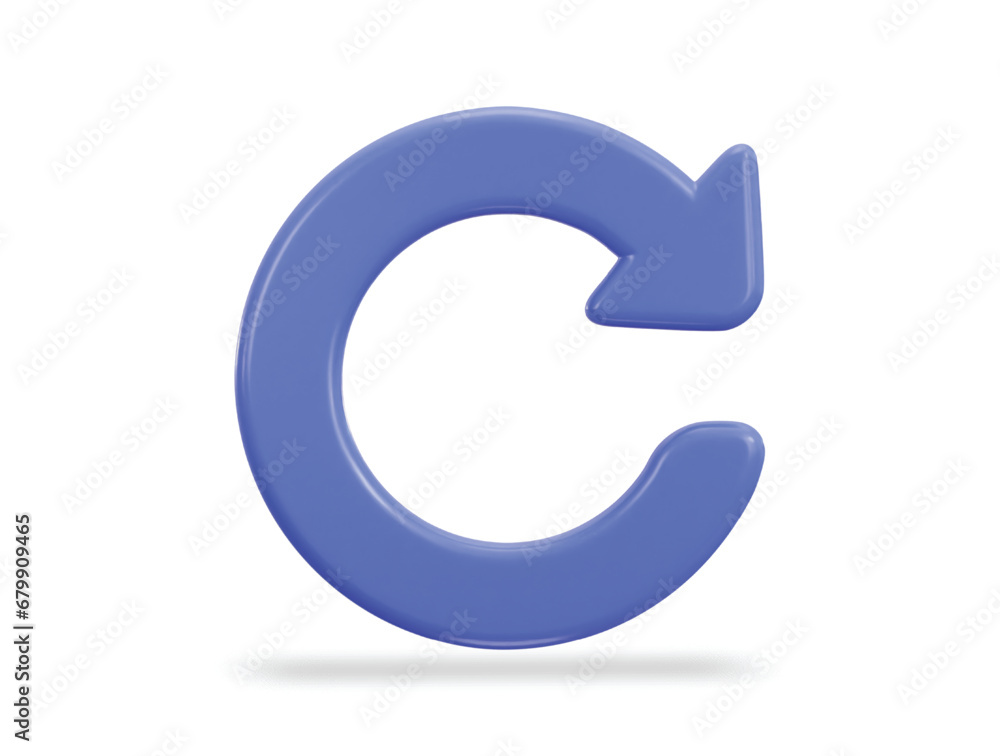 recycle refresh reload symbol 3d vector icon illustration