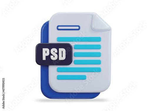3d file psd format icon vector illustration