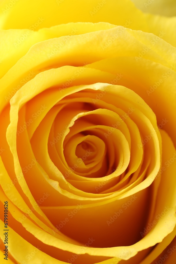 Beautiful rose with yellow petals as background, macro view Beautiful rose with yellow petals as background, macro view