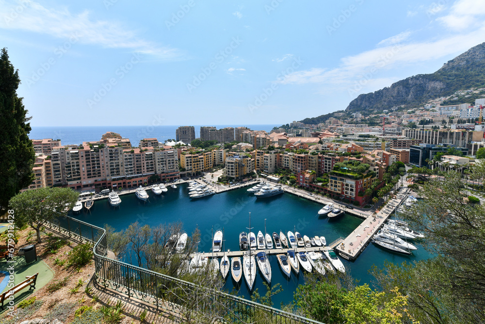 Obraz na płótnie Port Fontvieille - Monaco w salonie