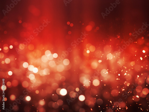 キラキラ輝く赤い光の背景 AI画像