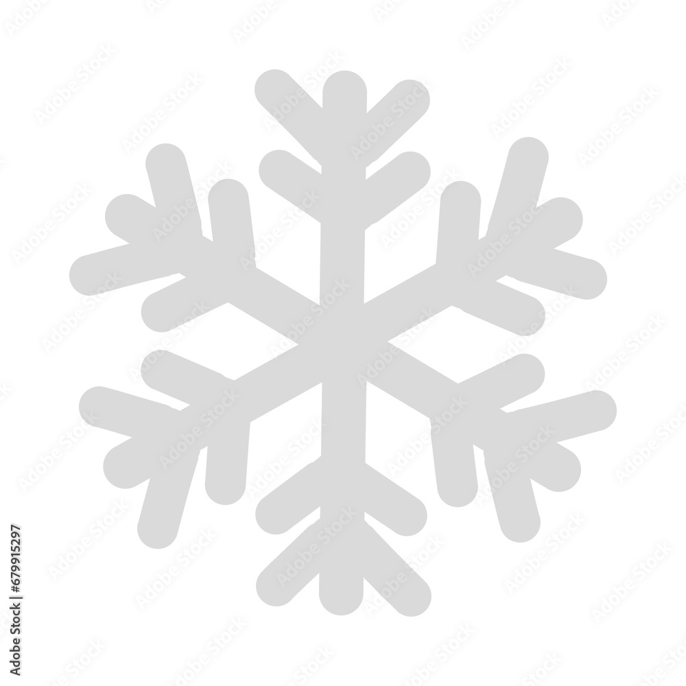 Copos de nieve ilustrados sin fondo gris Copos de nieve ilustrados sin fondo gris