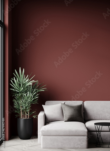 Bild auf Leinwand Luxury livingroom in dark color