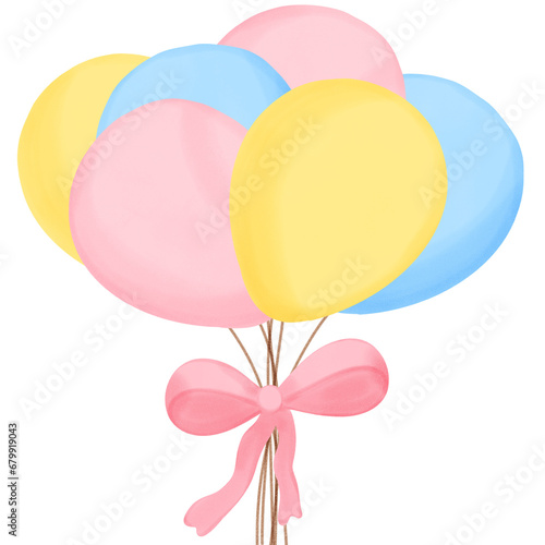 balloons isolated for birthday party and celebrations 