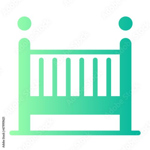 baby bed Gradient icon