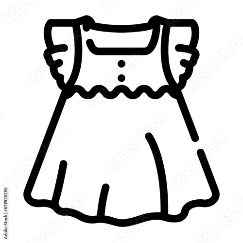 baby clothes Line Icon