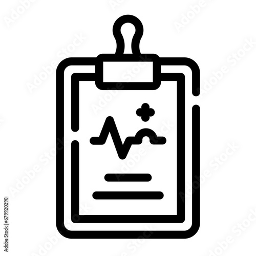 medical report Line Icon