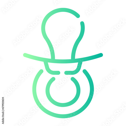 pacifier Line Gradient Icon