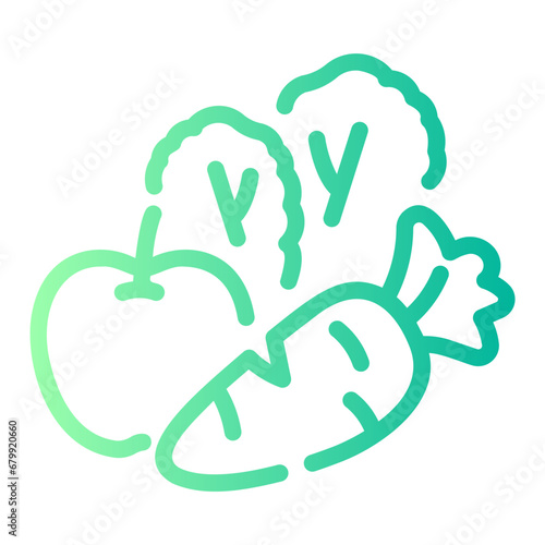 vegetables Line Gradient Icon