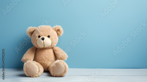 Teddy bear poster web page PPT background, digital technology commercial photography background
